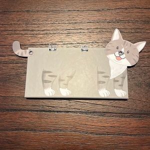 $1 Add-On Magnetic Cat Grey White Paper Holder Stand Cute Animal Feline